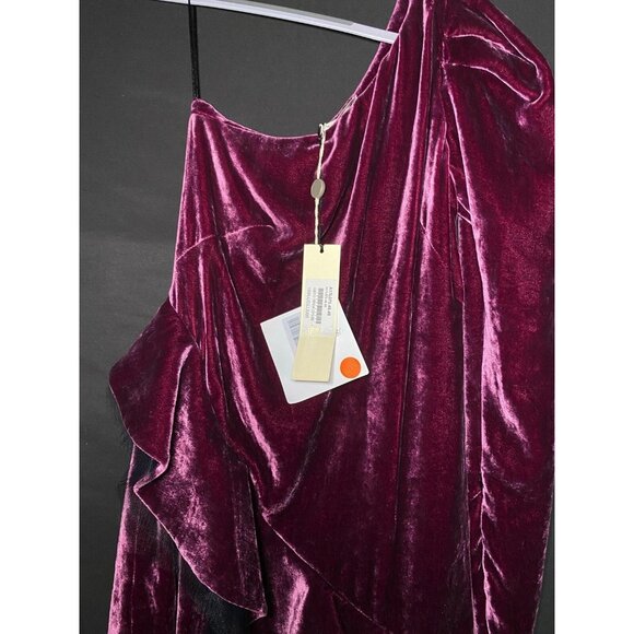 LIU β’JO One Shoulder Purple Dress US NWT - 31in Length, One Sleeve, 19inβ Sleeve - Picture 2 of 4